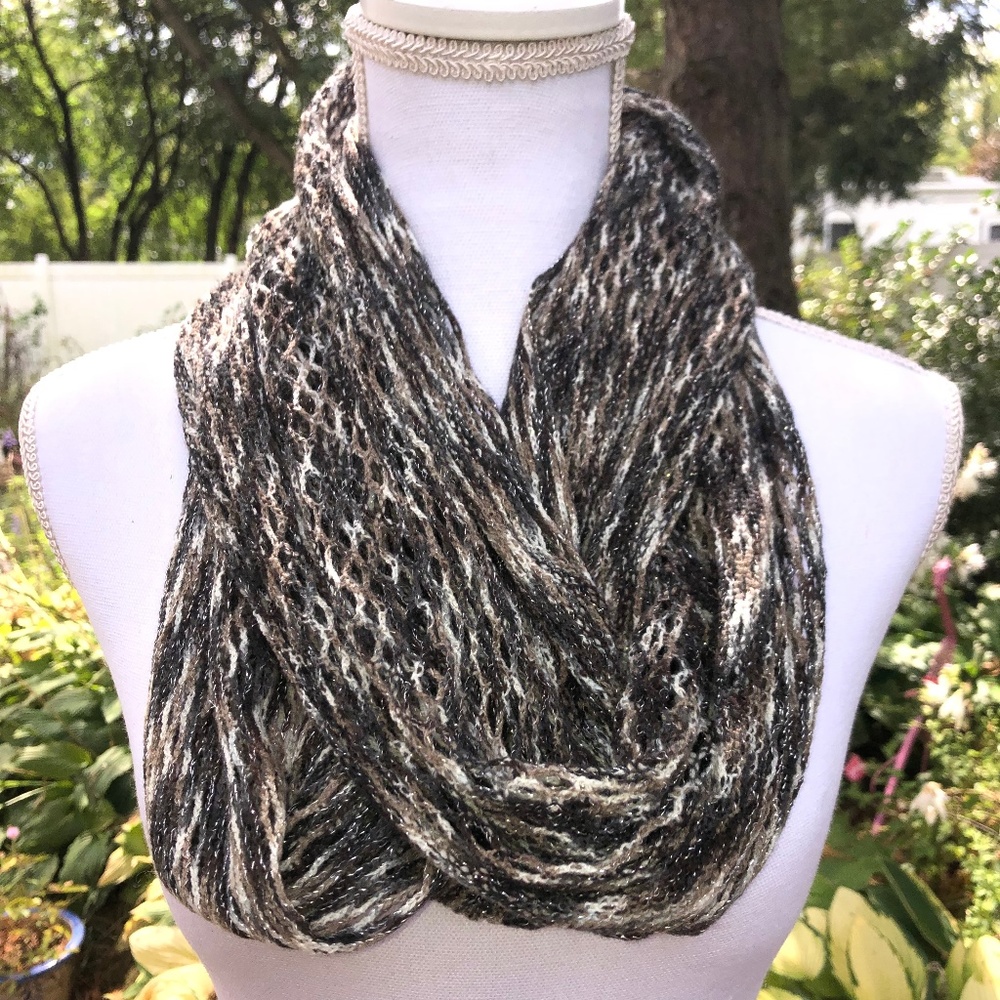 Scarf infinity - Black, White, Brown, Tan